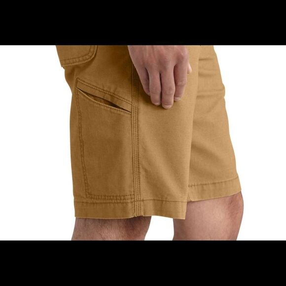 Carhartt Rugged Flex Rigby Work Shorts Relaxed Fit 31 X 10 Hickory Kakhi Cotton - Picture 10 of 13